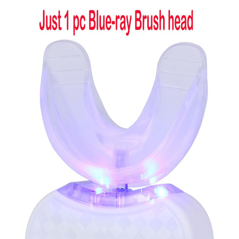 Brosse à dents électrique sonique automatique 360 degrés, brosse à dents électronique Ultra sonique degrés, Rechargeable USB, 4 modes, brossage des dents: 1 Blue Ray Head