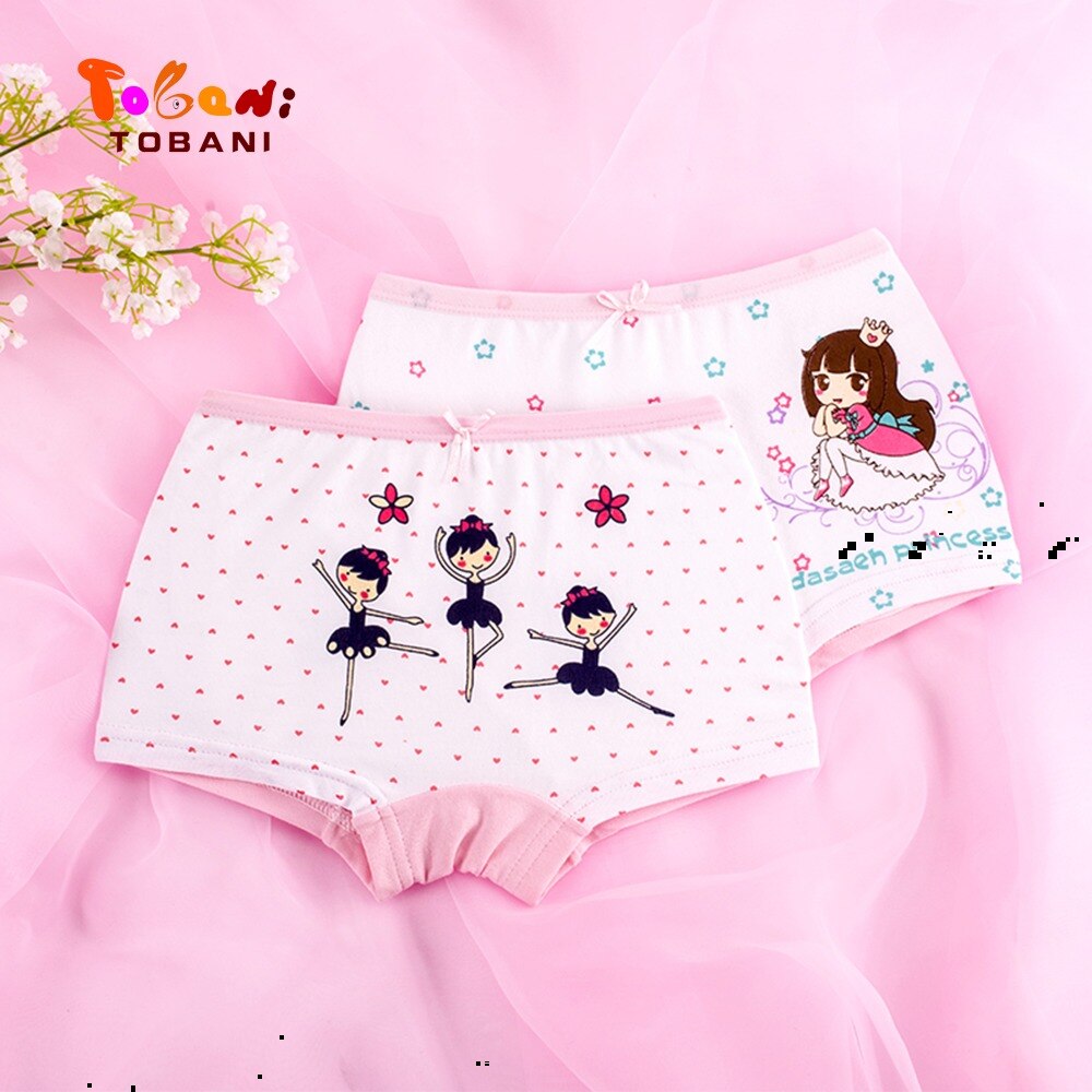 Sous-vêtements pour filles grands enfants | Culottes en coton, pantalons de fille quatre angles, shorts de bébé, Tobani 4 pièces