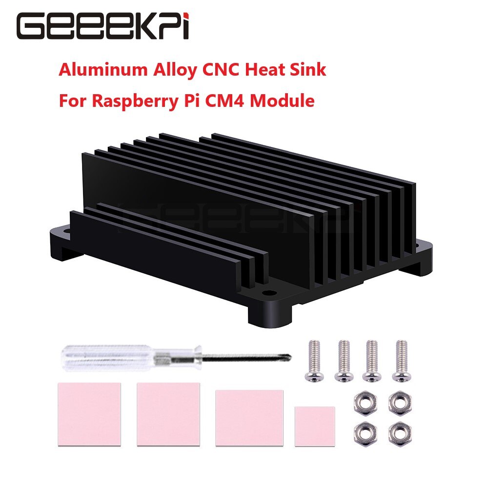 Raspberry Pi Aluminum Alloy CNC Heat Sink Passive Heat without Fan for Raspberry Pi CM4 Module