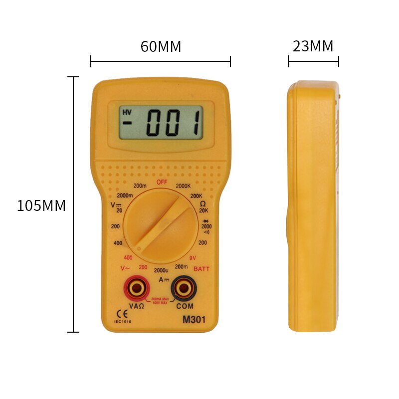 Handheld Digital Multimeter LCD Backlight Portable AC/DC Ammeter Voltmeter Ohm Voltage Tester Multimeter Fast