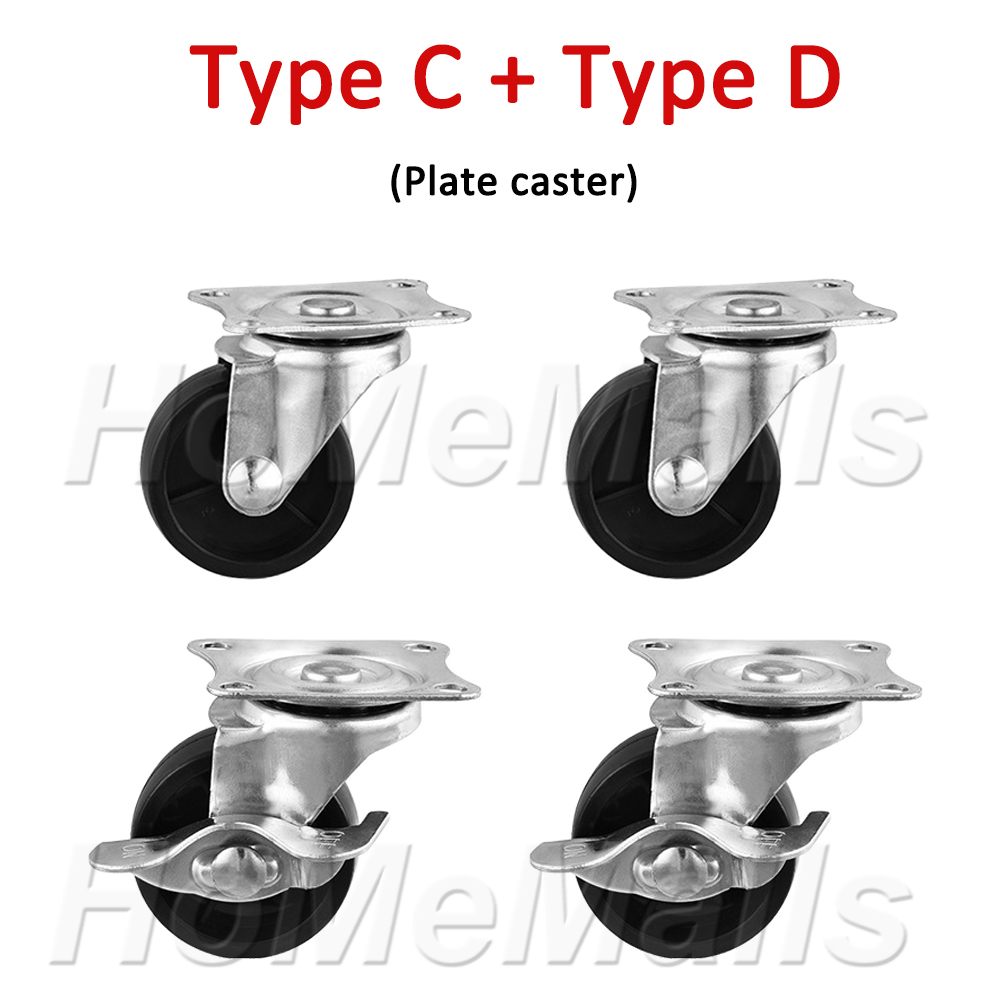 2 Casters Set Of 4 UXCELL Uxcell 2 Inch Swivel Caster Wheels Pp 360 - View #11