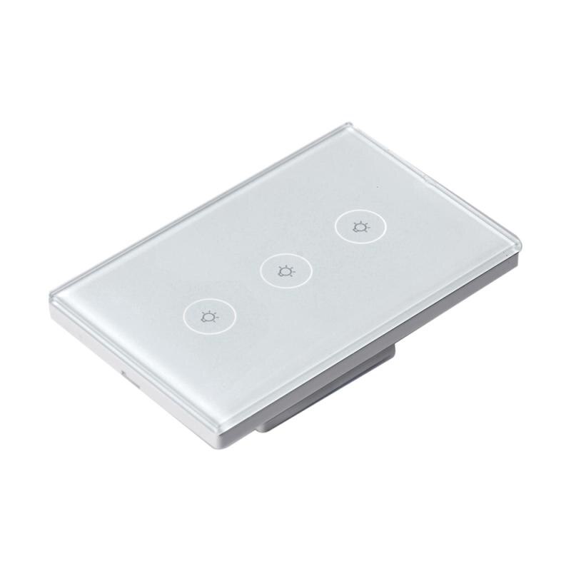 Smart Wifi Touch Switch Required Smart Home 1/2/3 Gang Light Switch Accessories Support Alexa Google Home Tuya App: white3gang