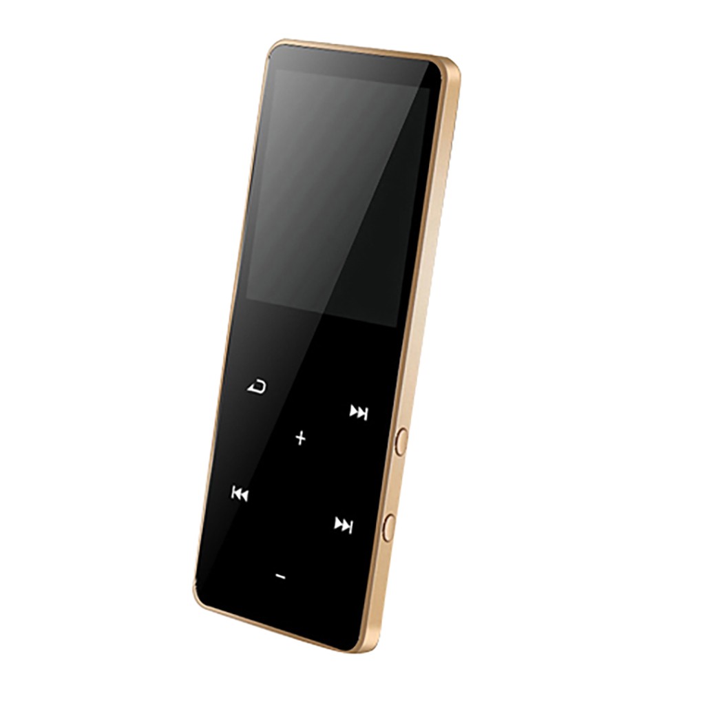 #10 Mini reproductor de MP3 Bluetooth 4GB con FM Media tecla táctil altavoces de música deportivos sin pérdidas de sonido reducción de ruido: Gold