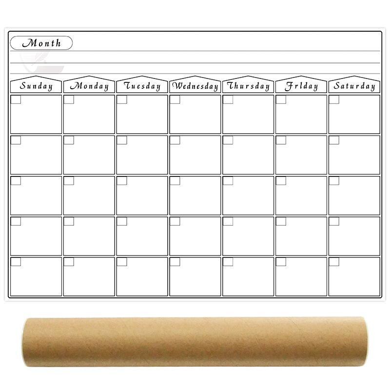 30*42cm sletbare måneder ugeplan magnetisk kalender mærkat mobil køleskab mærkat opslagstavle blødt whiteboard sæt
