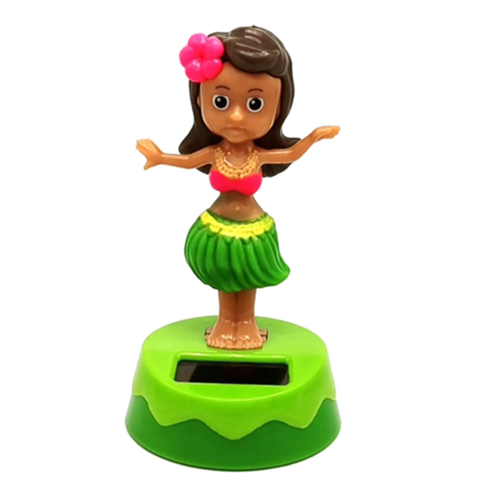 1pc Cute Solar Power Dancing Girl Boy Swing Figure Toy Office Car Decor: Hawaiian girl