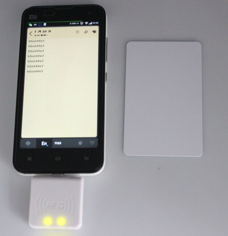Mini lector de RFID para teléfono móvil Android, dispositivo de lectura de 125Khz, EM4100, USB, OTG