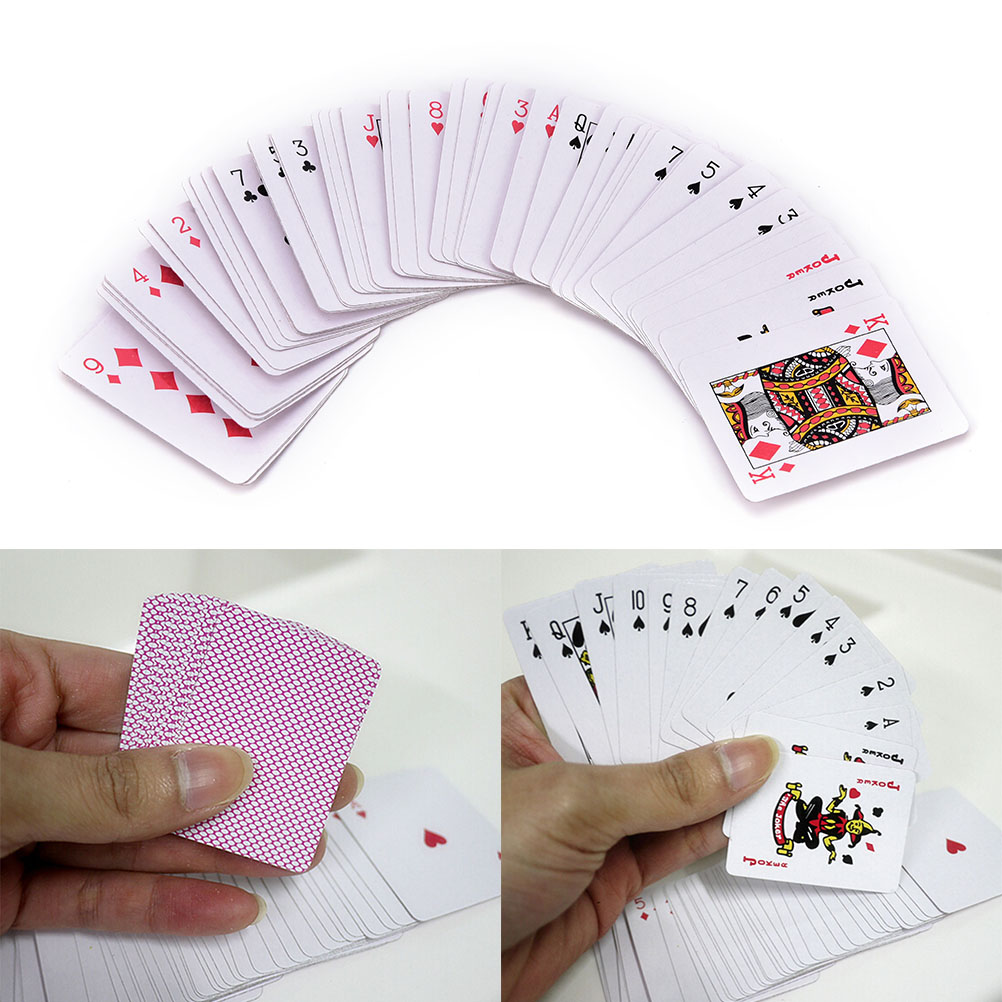 Draagbare Folie Plated Mini Poker Traditionele Set Casino Tool Bordspel Waterdichte Gokken Speelkaarten Mini Poker