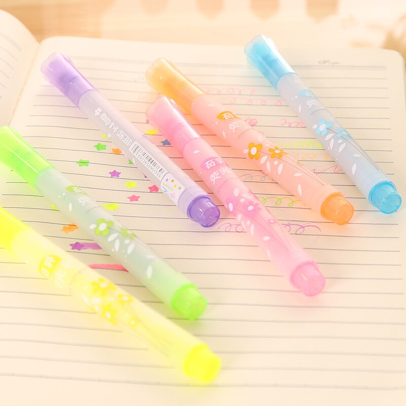 Multifunction Seal Highlighter Large-capacity Cute Star Pen Coloring Scribble Pen Student Prize Learning Office Marking