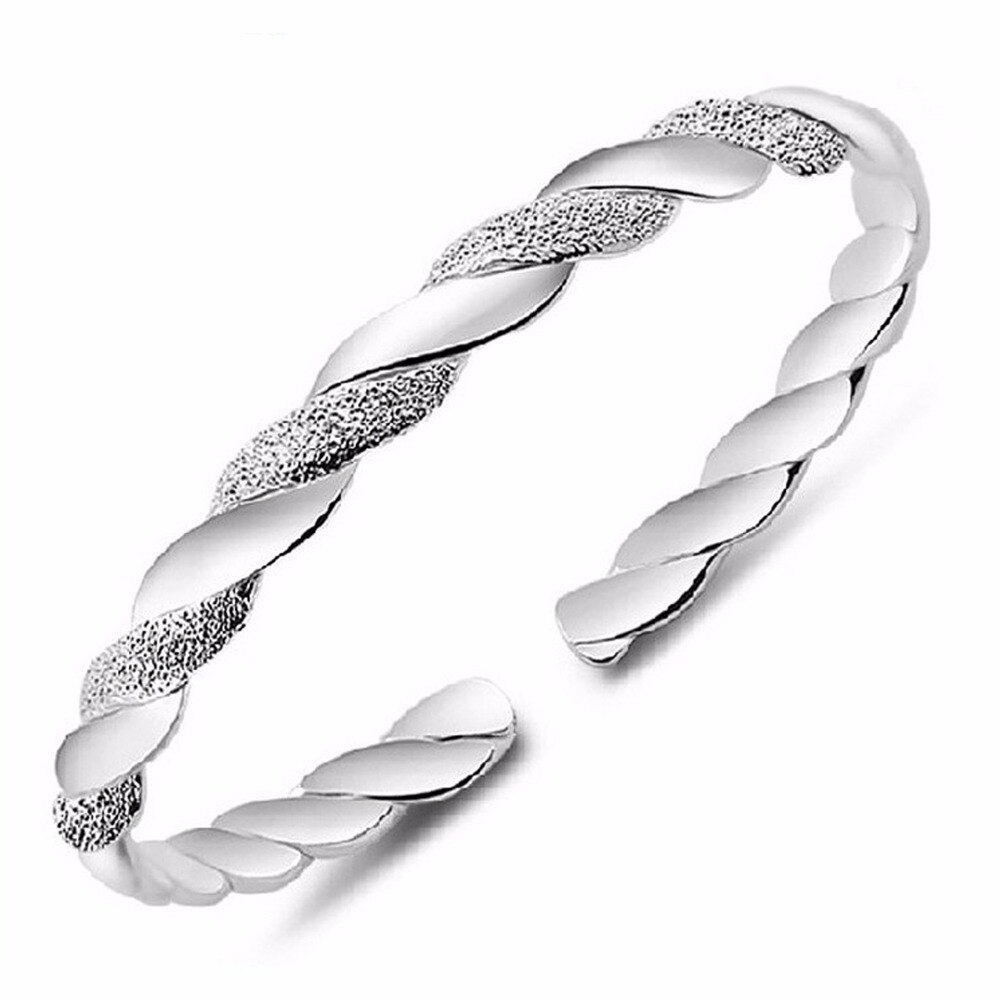 Vrouwen Vrouwelijke Sieraden Elegante 925 Sterling Zilveren Armbanden Manchet Armbanden