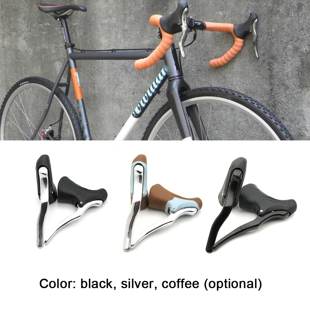1 paar Aluminium Legierung Rennrad Bar Bremshebel Anti-slip Zyklus Bremsen Griff Fahrrad Teile
