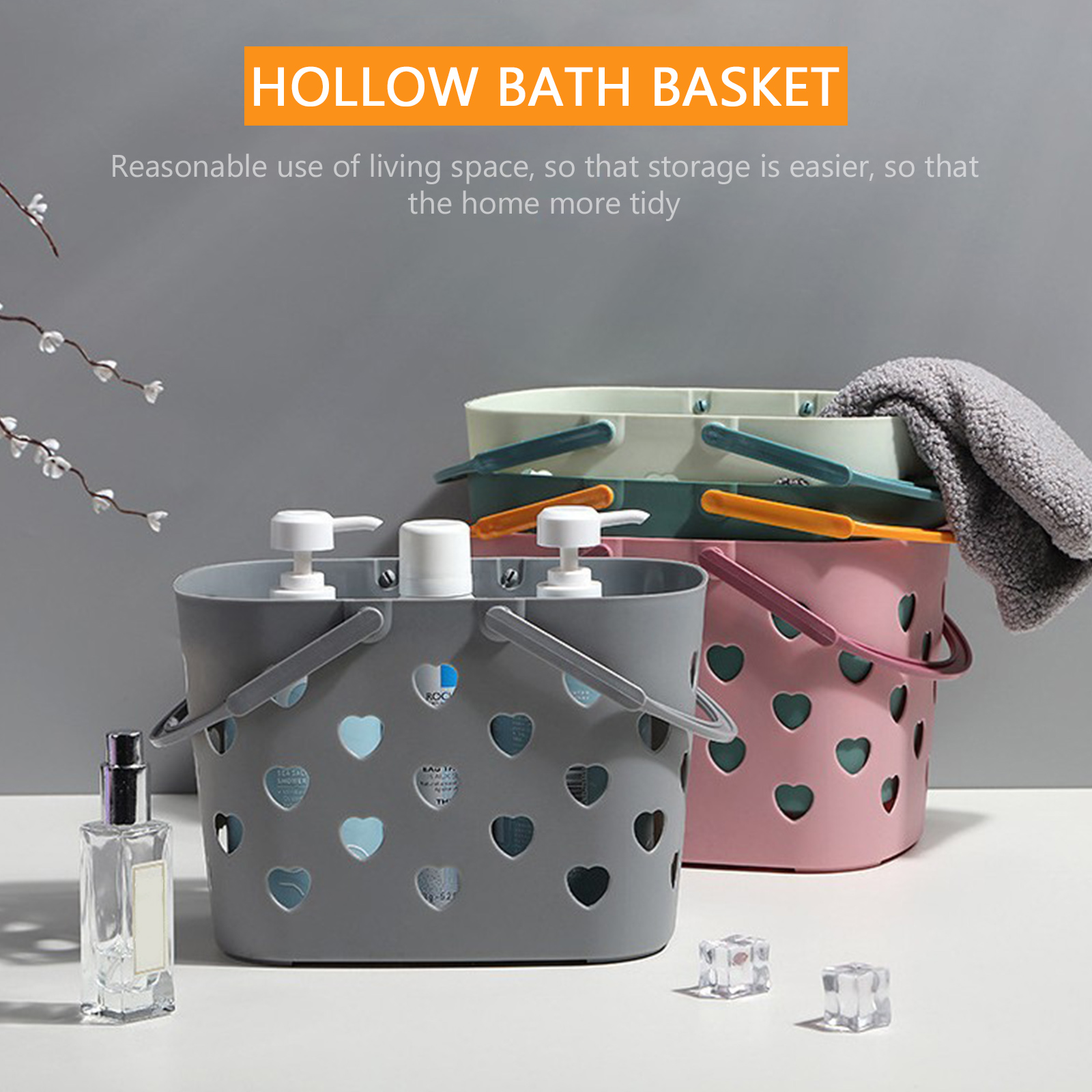 Portable Shower Caddy Tote Large Capacity Quick Dry Toiletry Box Shower Handheld Toiletries Storage Basket for Bathroom