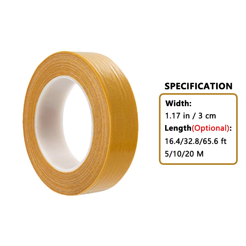 Cinta adhesiva de doble cara de fijación súper fina, malla translúcida resistente, impermeable, sin rastro, potente cinta para alfombras de rejilla: Champán / 1 metro