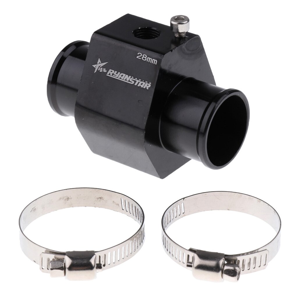 Water Temperature Sensor Joint Pipe Radiator Hose Adapter with Clamp
