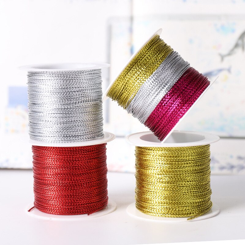 20m/ kuler glitter gull tråder fibertråder emballasje dekorative tråder linje gjør-det-selv sytilbehør rekvisita