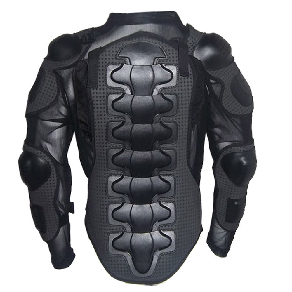 Cycling Mountain Bike Motorcycle Body Armor Jacket Motocross Full Protector Back Waist Racing Protective Gear: Black / M