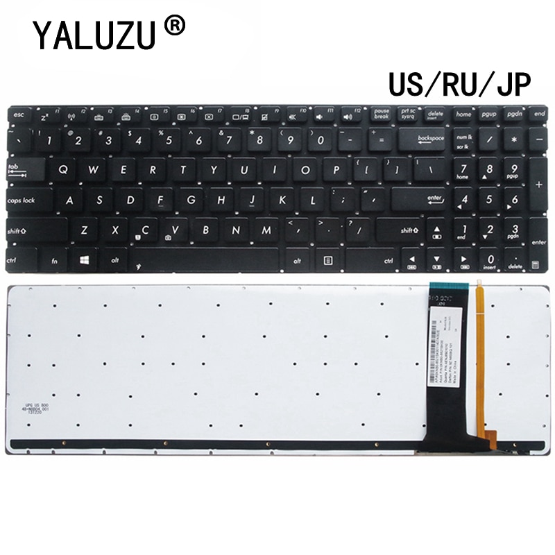 Us/Ru/Jp Laptop Toetsenbord Voor Asus N56 N56V U500VZ N76 R500V R505 N550 N750 Q550 R501VZ R514JR r701VB Met Backlit