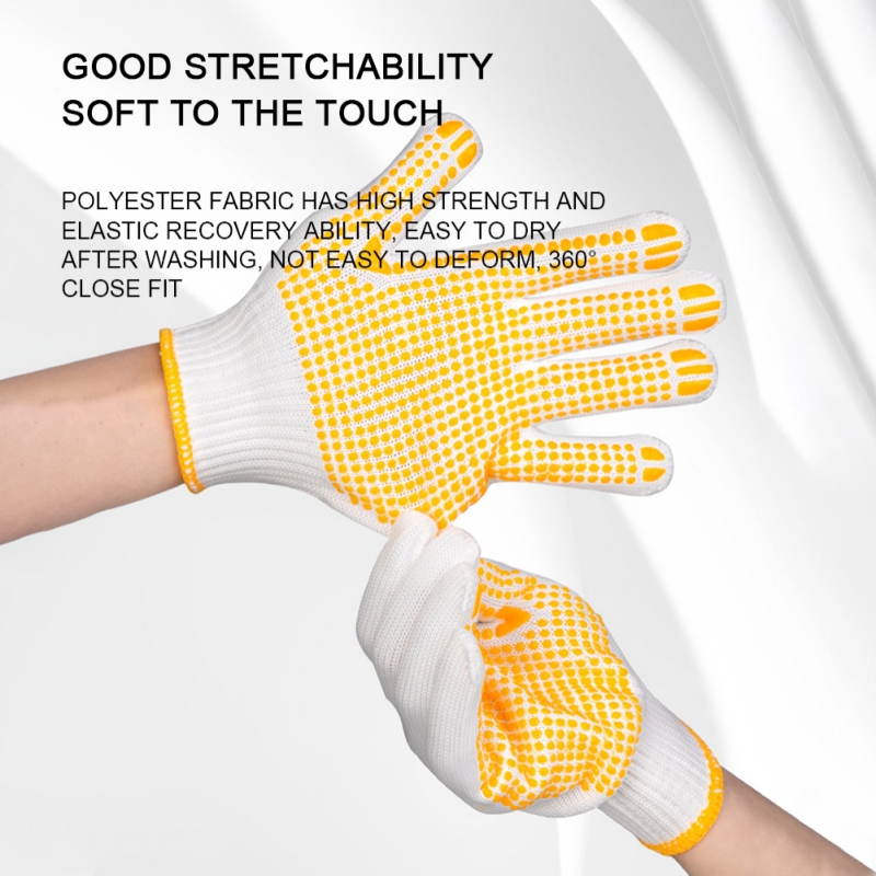 Deli Garden Gloves Gardening Knitted Cotton Gloves Quick Easy To Dig and Plant for Digging Planting Garden Tools 1/12 Pairs