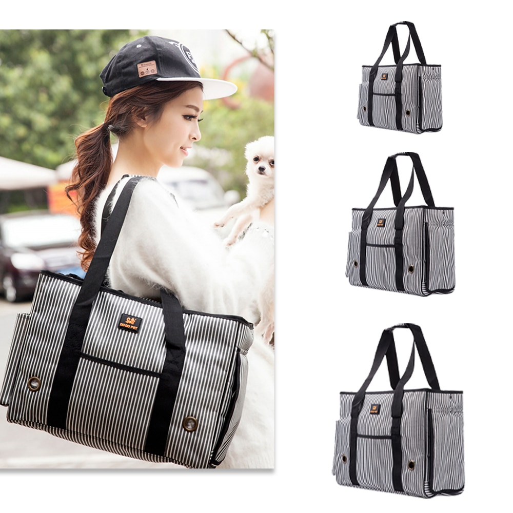 Mochila portátil suave para transportar mascotas, Bolsa de transporte para mascotas con una zona para respirar en el lateral
