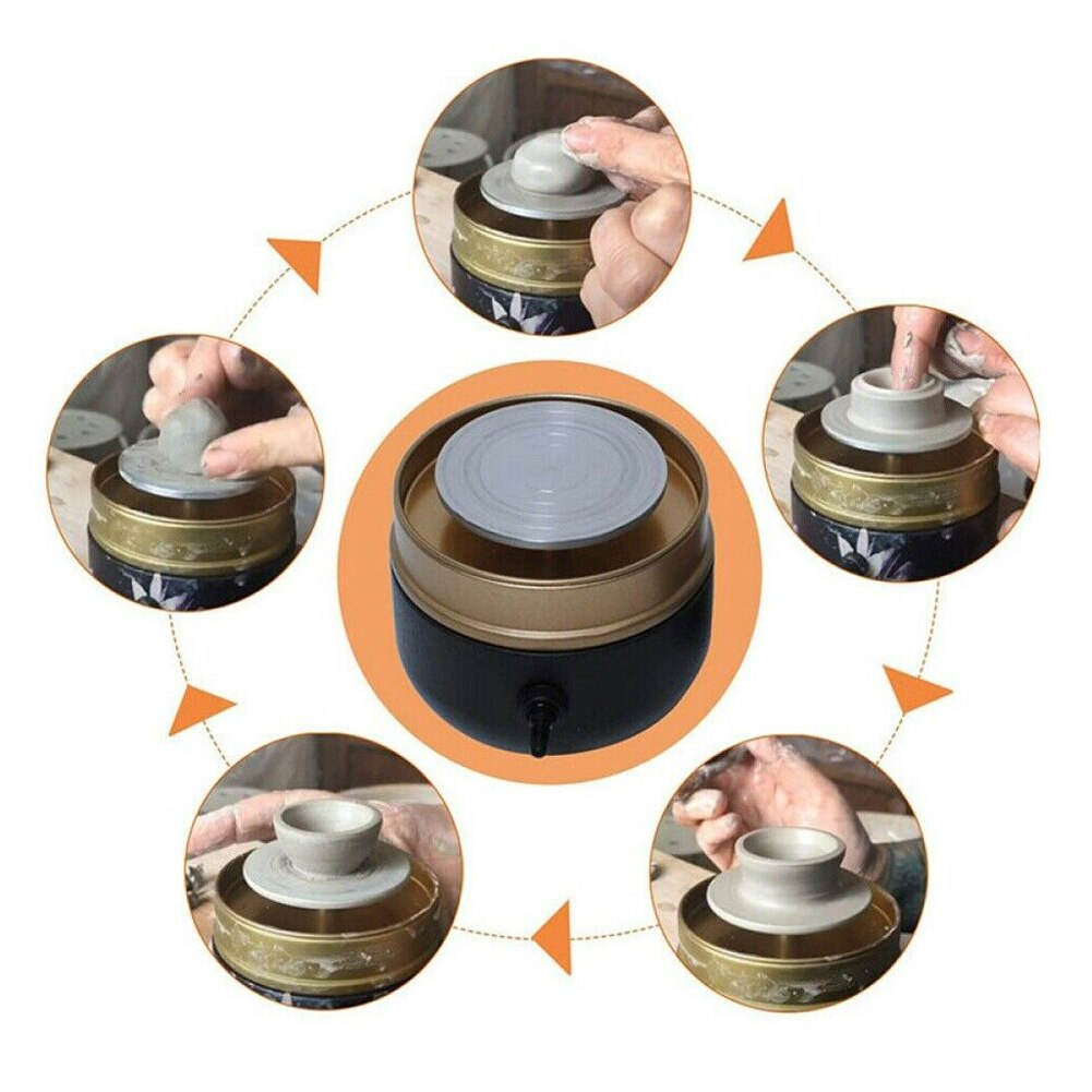 Mini Electric Pottery Wheel Ceramic Machine Pottery Wheel Machine Ceramic Shaping Tool Work Clay Art Craft Diy Machine