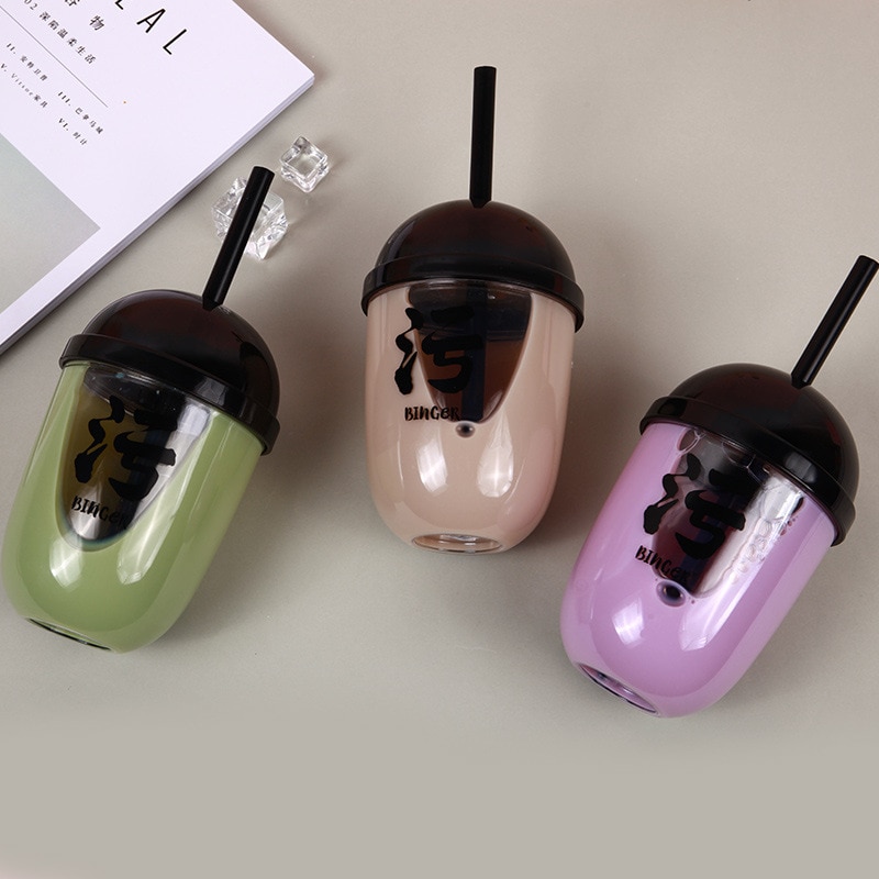 400ml plast perle mælk te kop med dække halm kop til iskaffe juice boble boba sodavand cocktail fest