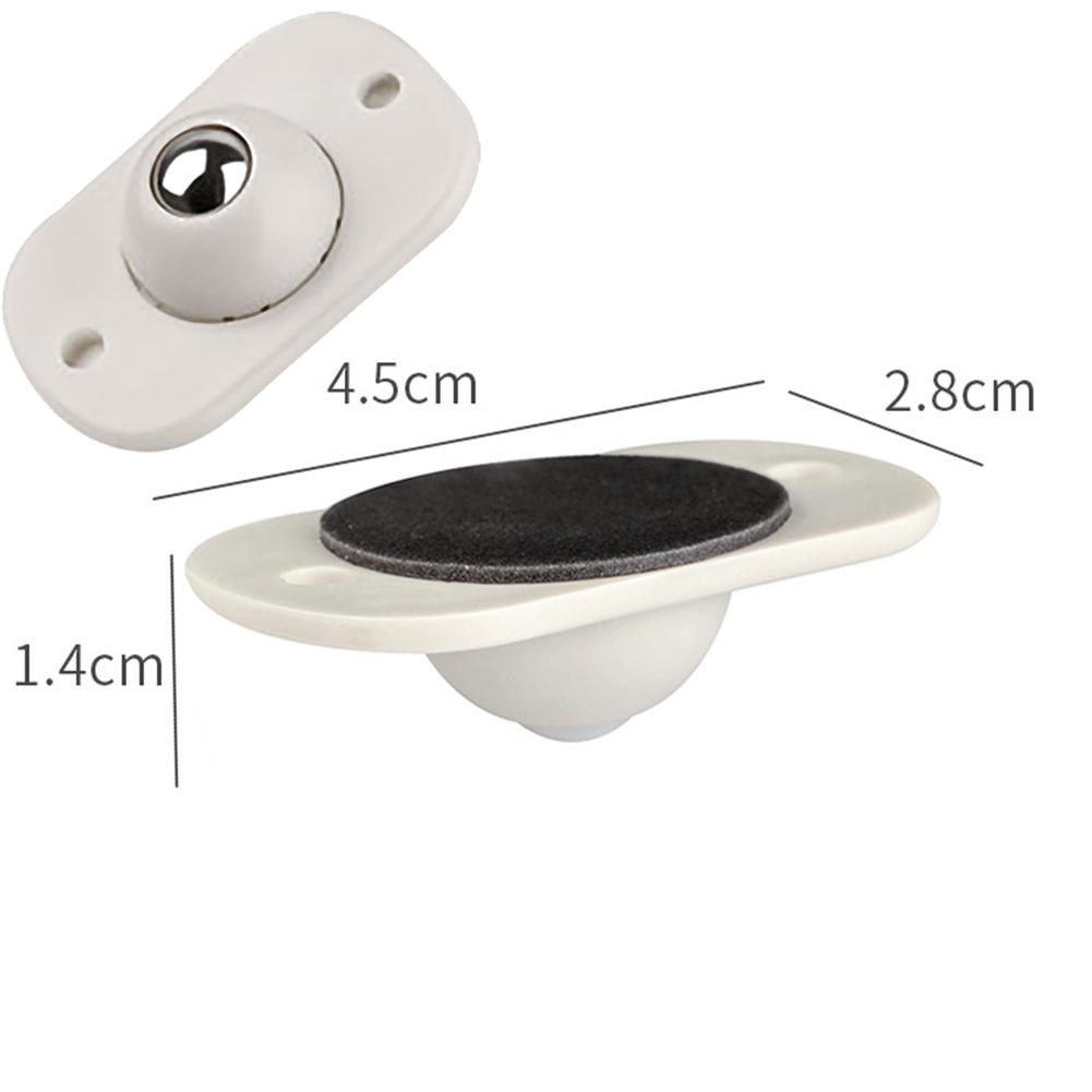 Mini ruedas giratorias autoadhesivas de 20 piezas, rueda Universal de acero inoxidable, polea de rotación de 360 grados para cubo de basura de muebles: 2,2 pulgadas / Morado