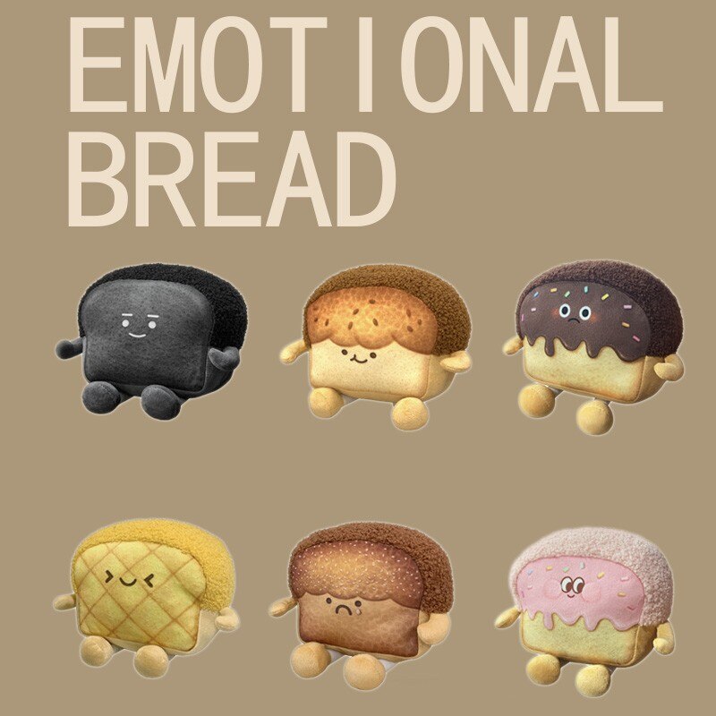 Oreiller en peluche pour pain grillé, jouet amusant, nourriture en peluche, Simulation de pain tranché, oreiller en peluche, décoration de chambre à coucher à la maison, # p4