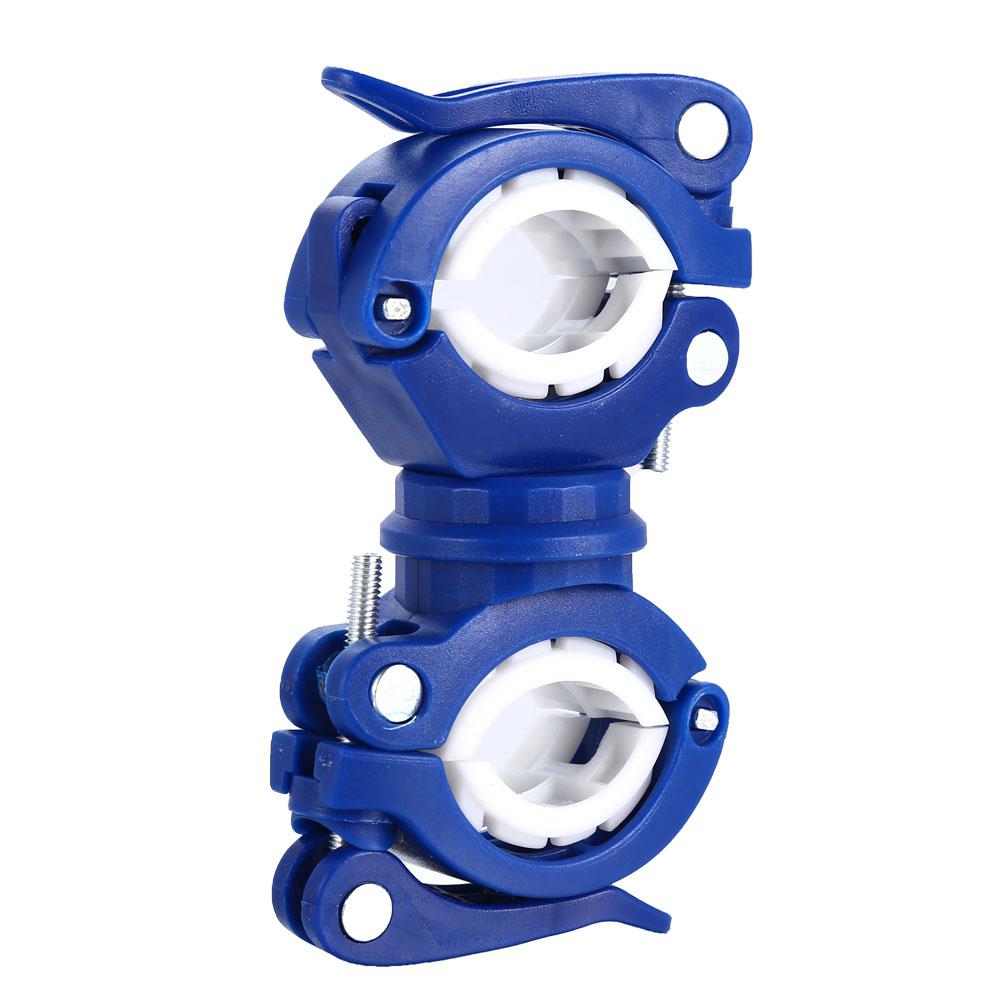 360 grad Drehung Einstellbar Fahrrad Vorderseite Lampe Halterung Taschenlampe Halfter Fahrrad Lenker schnell Freisetzung Licht Halterung Klemme Clip: Blau
