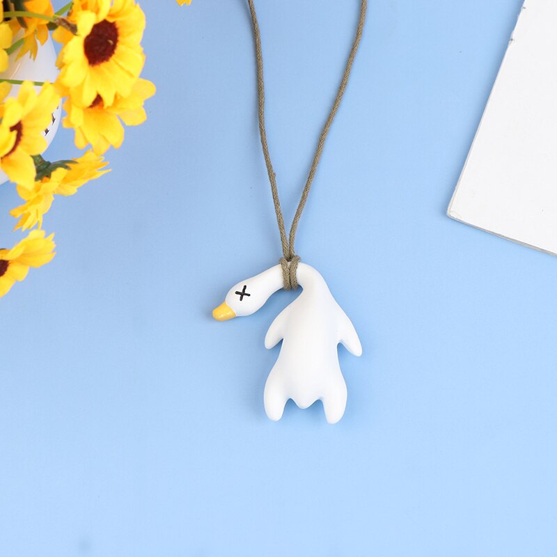 Swing Goose Car Pendant Funny Swing Duck Car Hanging Ornament Car Rear View Decoration Accessories