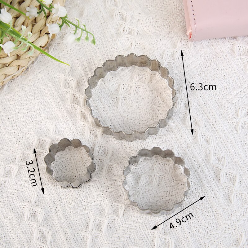 3Pc 4Pc Biscuit Cutter Mold Rvs Cookie Cutters Diy Cartoon Fondant Gebak Mold Voor Keuken Bakken Accessoires