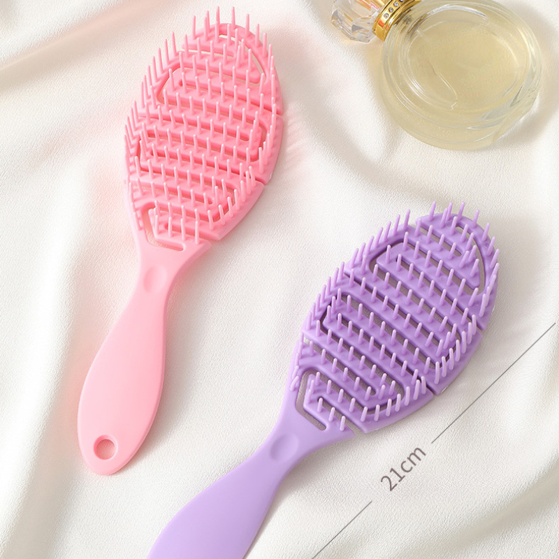 Cepillo para el cabello ahuecado, peines para masaje del cuero cabelludo, desenredante de peinado, herramienta para desenredar de secado rápido, cabello rizado seco y húmedo