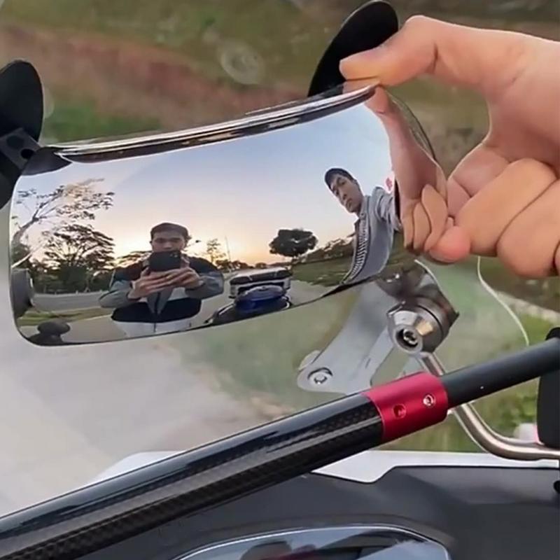 180 Degree Blind Spot Mirror Motorcycle Windshield Wide Angle Rearview Mirror Clear Parabolic HD Convex Mirror Motorbike Part