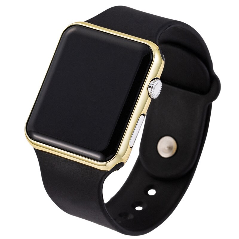 Led Digitale Display Horloges Voor Mannen Elektronische Datum Casual Simple Horloge Siliconen Riem Horloge Mannen Relogio Masculino: Goud