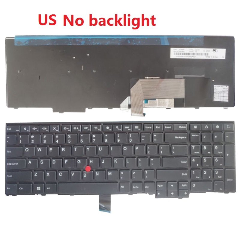 Us/dk/sp/fr/gr laptop tastatur til lenovo thinkpad  e540 e531 t540 w540 w541 t550 w550 l540 l560 t540p t560 p50s l570 no baggrundsbelyst: Os ingen baggrundsbelysning
