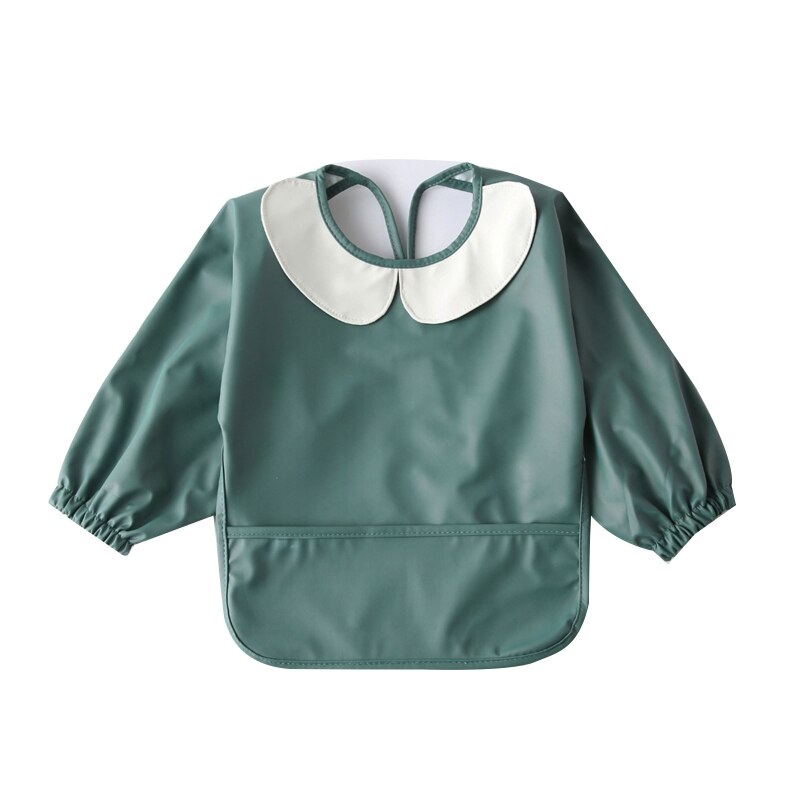 Waterdichte Pu Baby Bib Burp Doek Met Voedsel Pocket Zuigelingen Kinderen Lange Mouw Voeden Tekening Kiel Schort Jongens Meisjes Stuff: 3