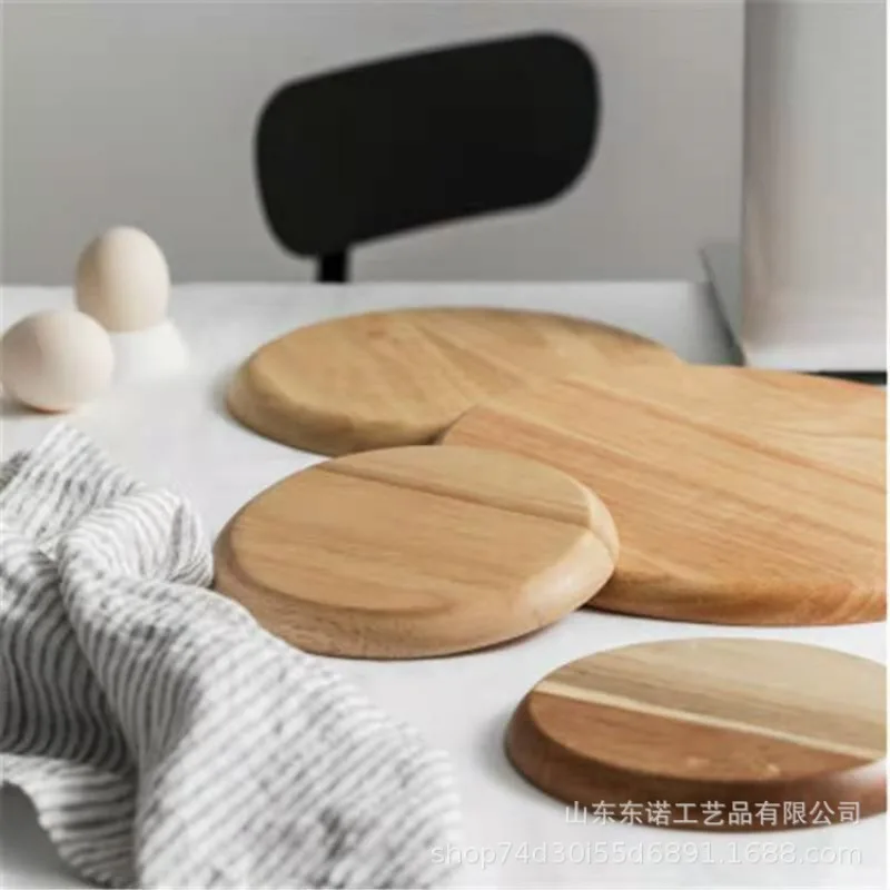 15/20/25 cm Holz Runde Servierplatte Tablett Retro Holz Pizza Salatteller Obst Dessert Brot Kuchen Behälter Snacks Gericht