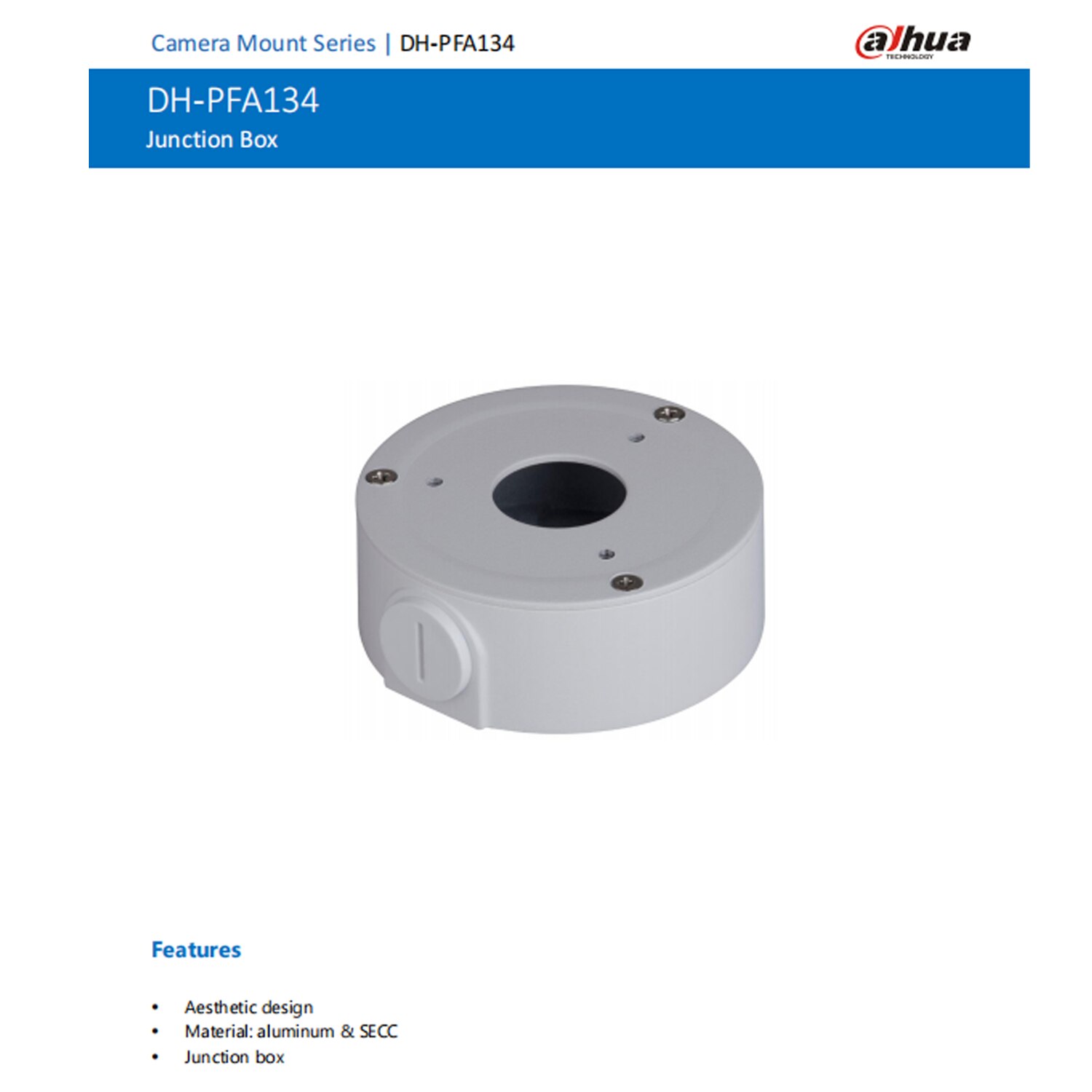 Dahua Camera Support Water proof Junction Box Cctv Bracket PFA121 &amp; PFA136 &amp; PFA137 &amp; PFA139 &amp; PFA135 &amp; PFB203W &amp; PFB204W PFA134