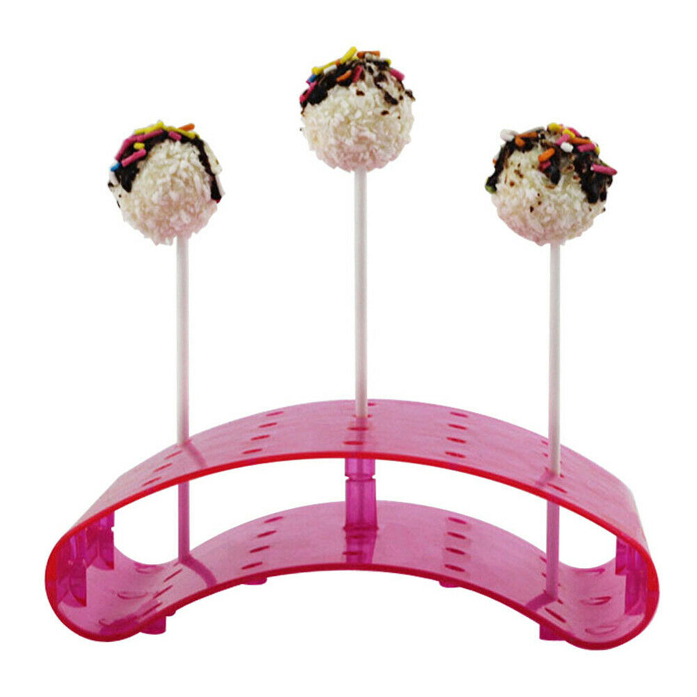 20 Gaten Cake Stand Pop Lollipop Stands Cake Display Stand Houder Lolly U-vormige Display Diy Bakvormen Taart Keuken Gadgets: Rood