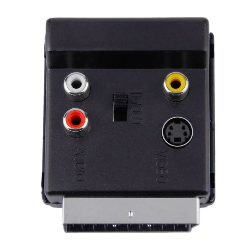 Newest Switchable Scart Male to Female S-Video 3 RCA o Adapter Convector