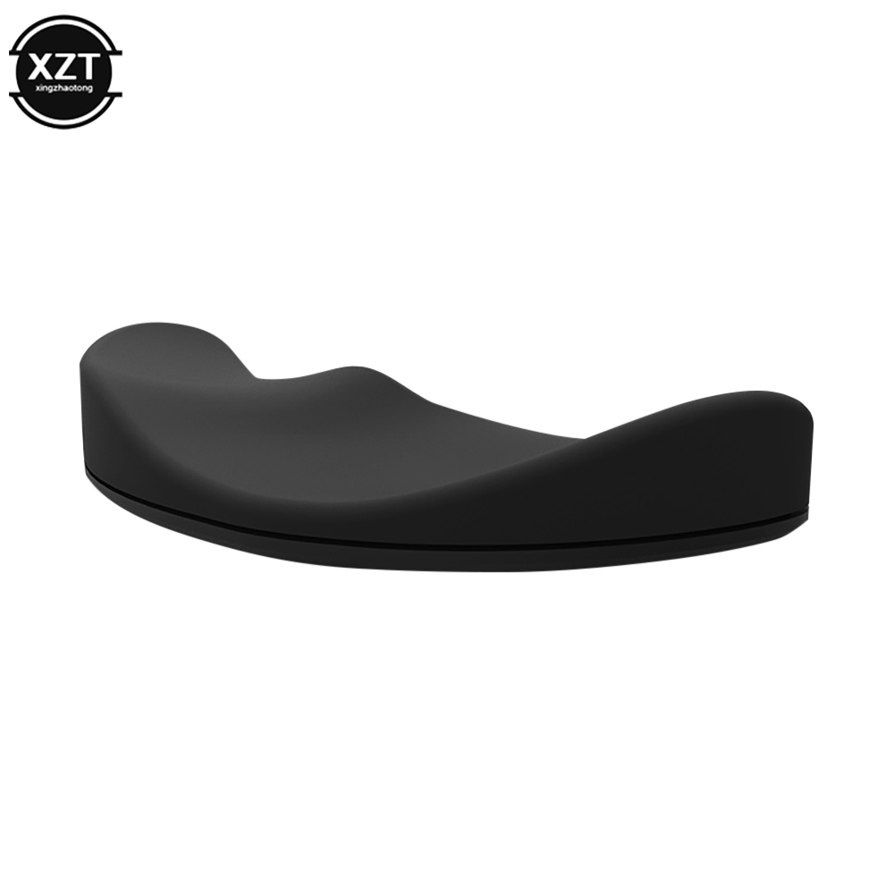 Alfombrilla de ratón ergonómica para mano izquierda/derecha, almohadilla para muñeca de Gel de silicona, alfombrilla de soporte para reposamuñecas aerodinámica antideslizante para Juegos de oficina y PC: Negro