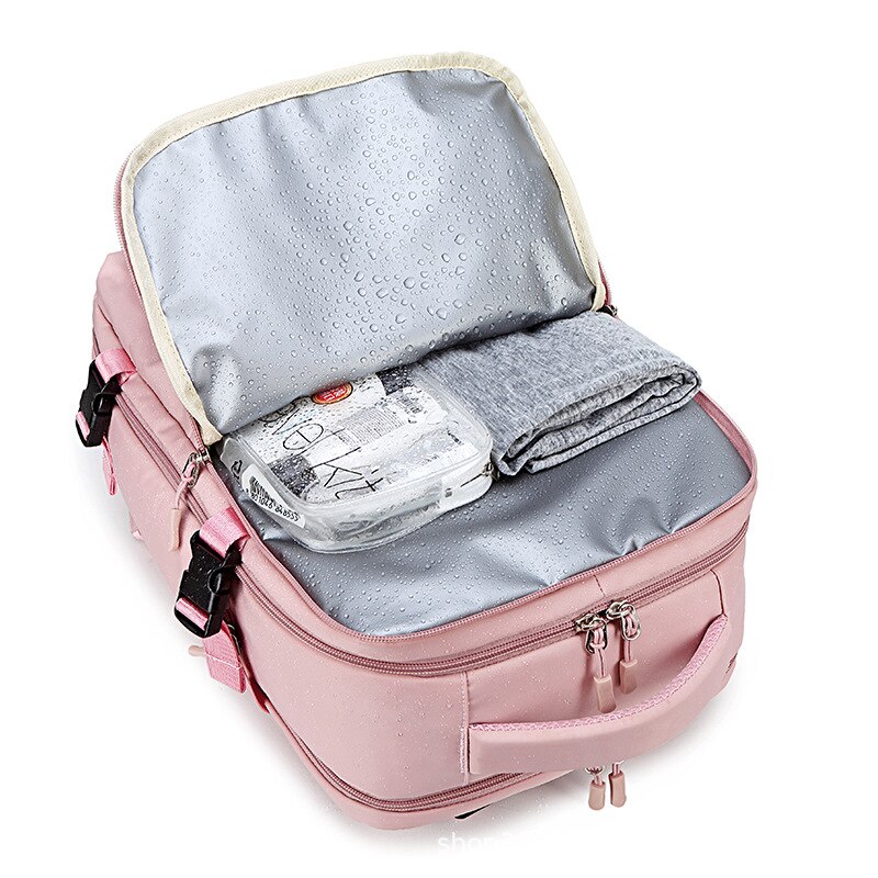 Vrouwen Rugzak 15.6 Inch Meisje Usb Opladen Laptop Rugzak Anti Diefstal Tas Schoen Zak Reizen School Rugzak Dames Mochila