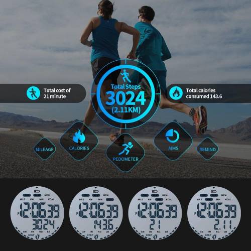 Skmei Functional Step Counts Kalorimetreli Men Wristwatch Clock