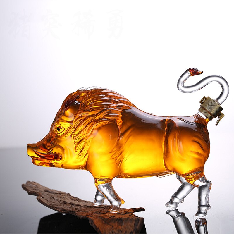 Luksus hjemmebar glas blyfri whisky karaffel til spiritus scotch bourbon 0902-05