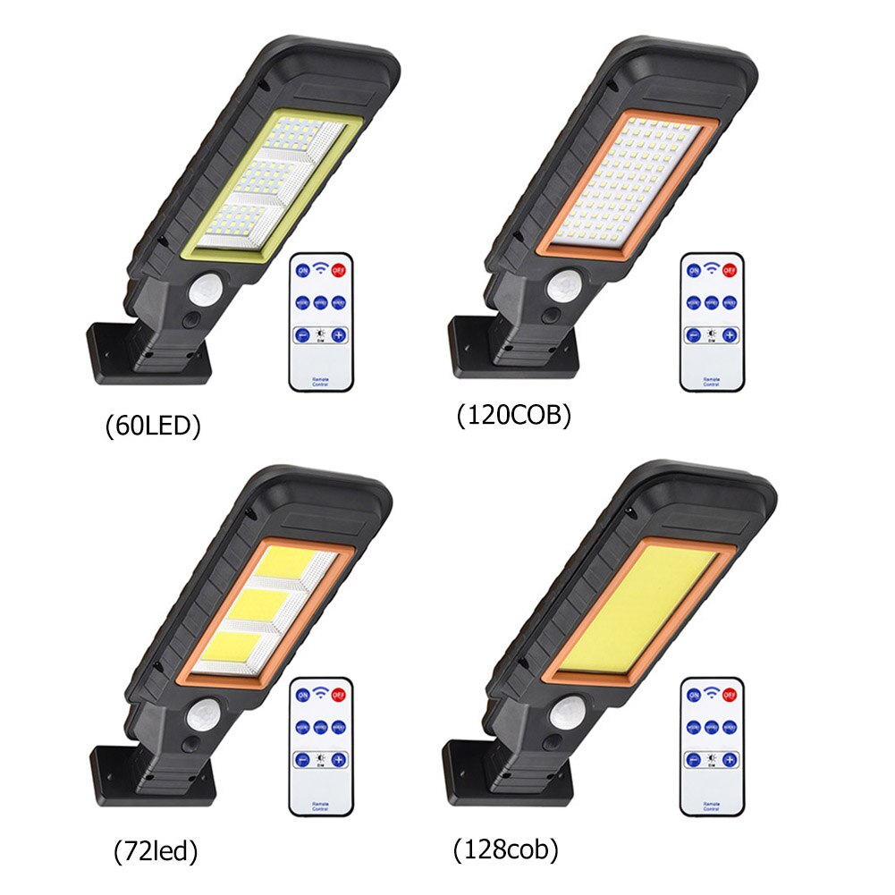 LED Wireless Remote Control Solar Street Light Outdoor Waterproof Wall Lamp Human Body Induction Garden Light Solar Lamp