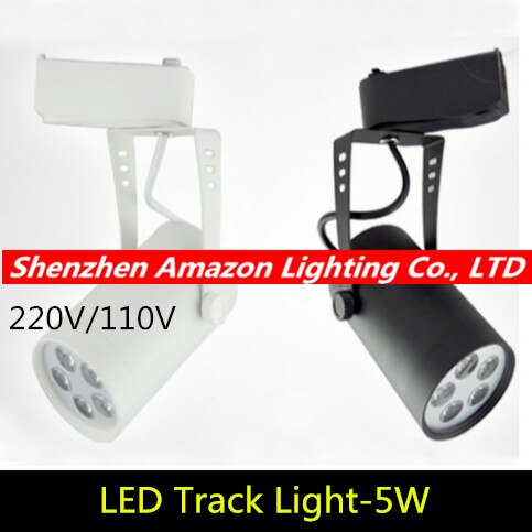 1 stks 5 w LED Track Licht Wit/Zwart CE & RoHS 560LM AC85-265V Warm wit/wit LED Rail Lamp