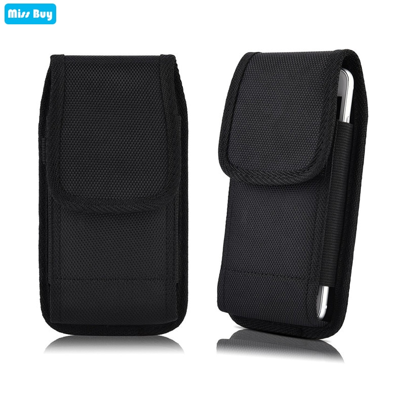 Phone Pouch Oxford Cloth Bag For Samsung galaxy Note 10 Plus Note 9 8 7 5 4 3 2 S3 S4 Case Leather Cover Flip Waist Holster Belt