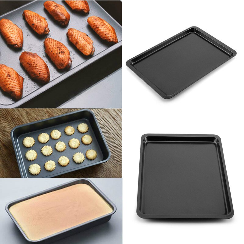 Cookie Bakplaat 14 Inches Rechthoekige Non Stick Plaat Oven Ondiepe Chassis Bakken Tools 37 Cm * 25.5 Cm * 1.7 Cm