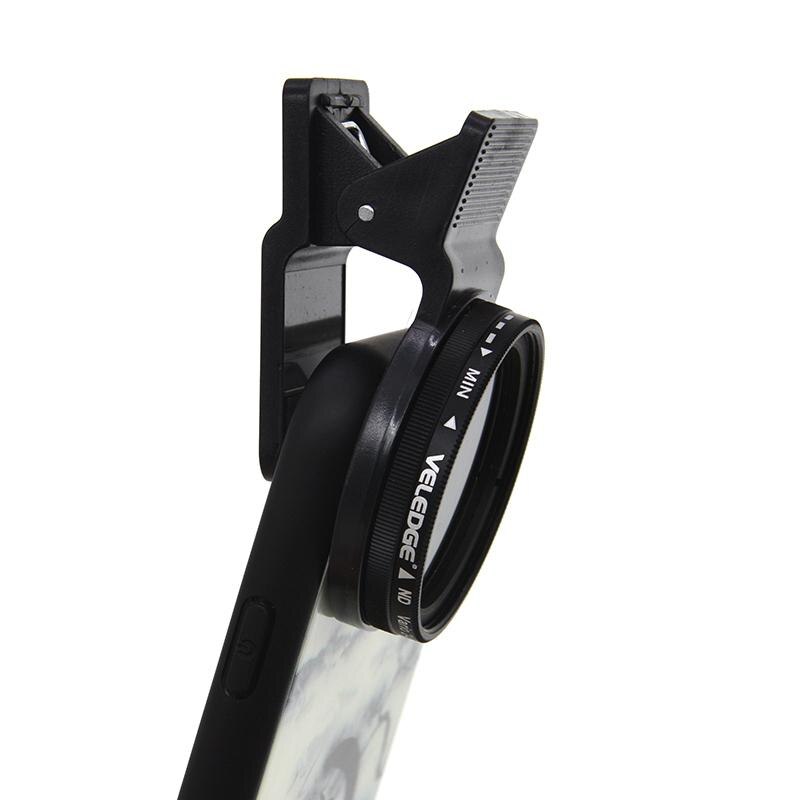 Trèfle d'abeille réglable 37mm densité neutre clipsable ND2 - ND400 téléphone caméra filtre lentille pour Android ios Mobile r57