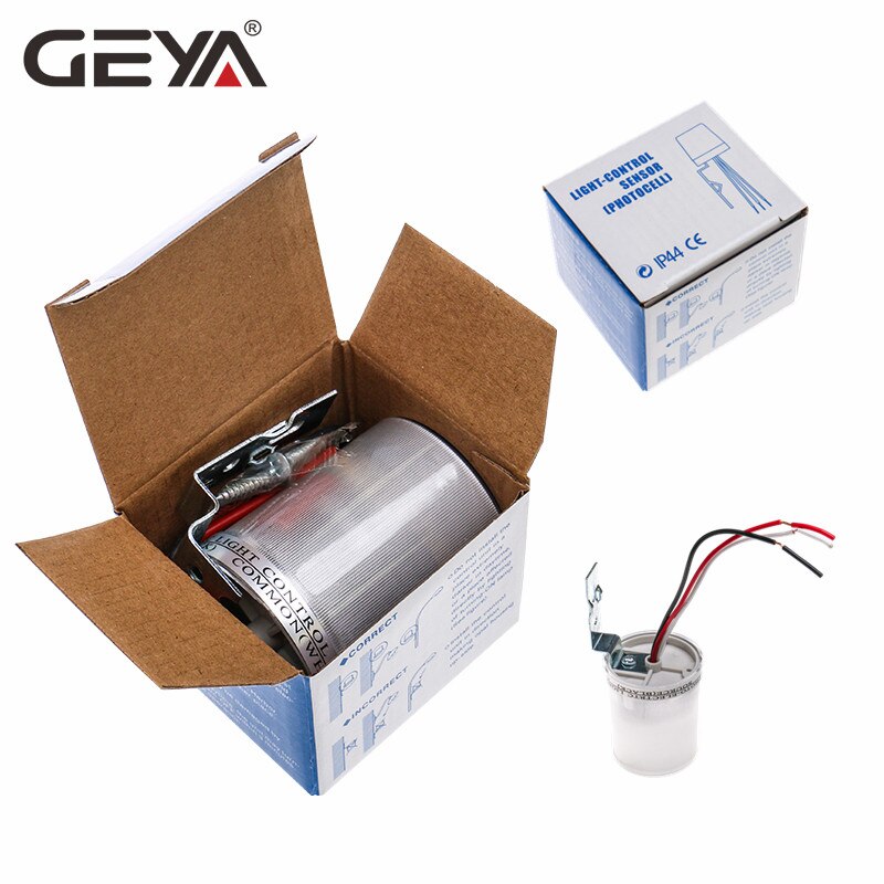 Geya Foto Sensor Licht Sensor Operated Auto Fotocel Street Foto-elektrische Schakelaar Max 30A