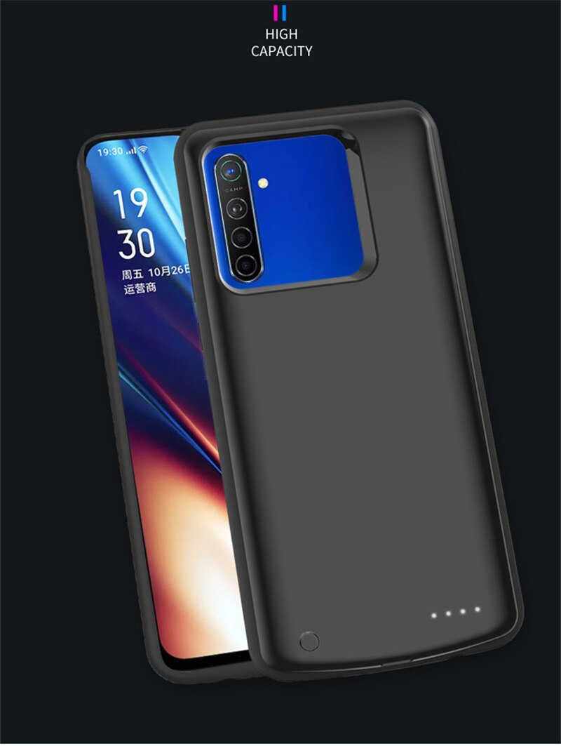 Funda de batería de teléfono extendida de 6500mAh para Redmi Note 8, carcasa portátil para Xiaomi Redmi Note 8, funda para cargador de batería