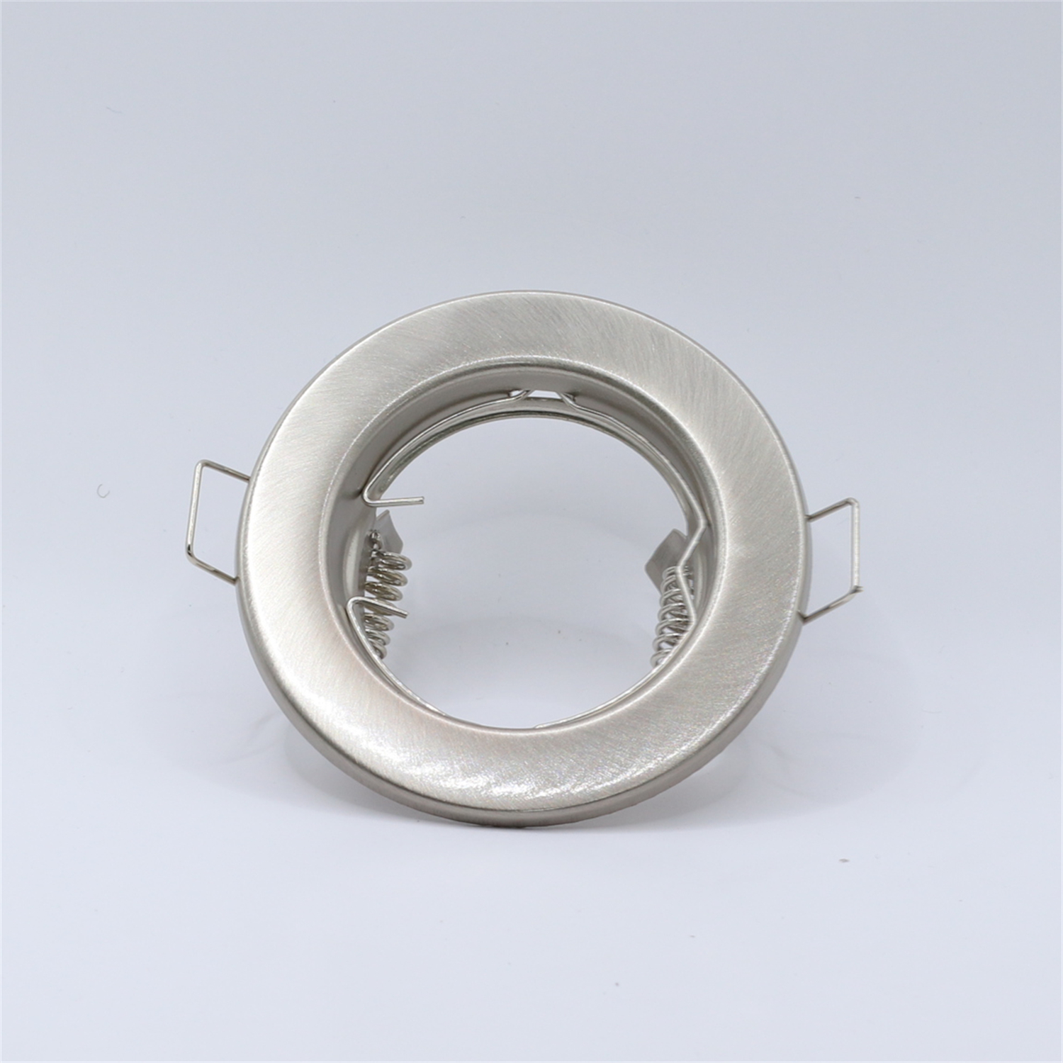 Focos de techo empotrados de níquel satinado, GU10, agujero de corte de Metal redondo, 60mm, marco de fijación: changeable